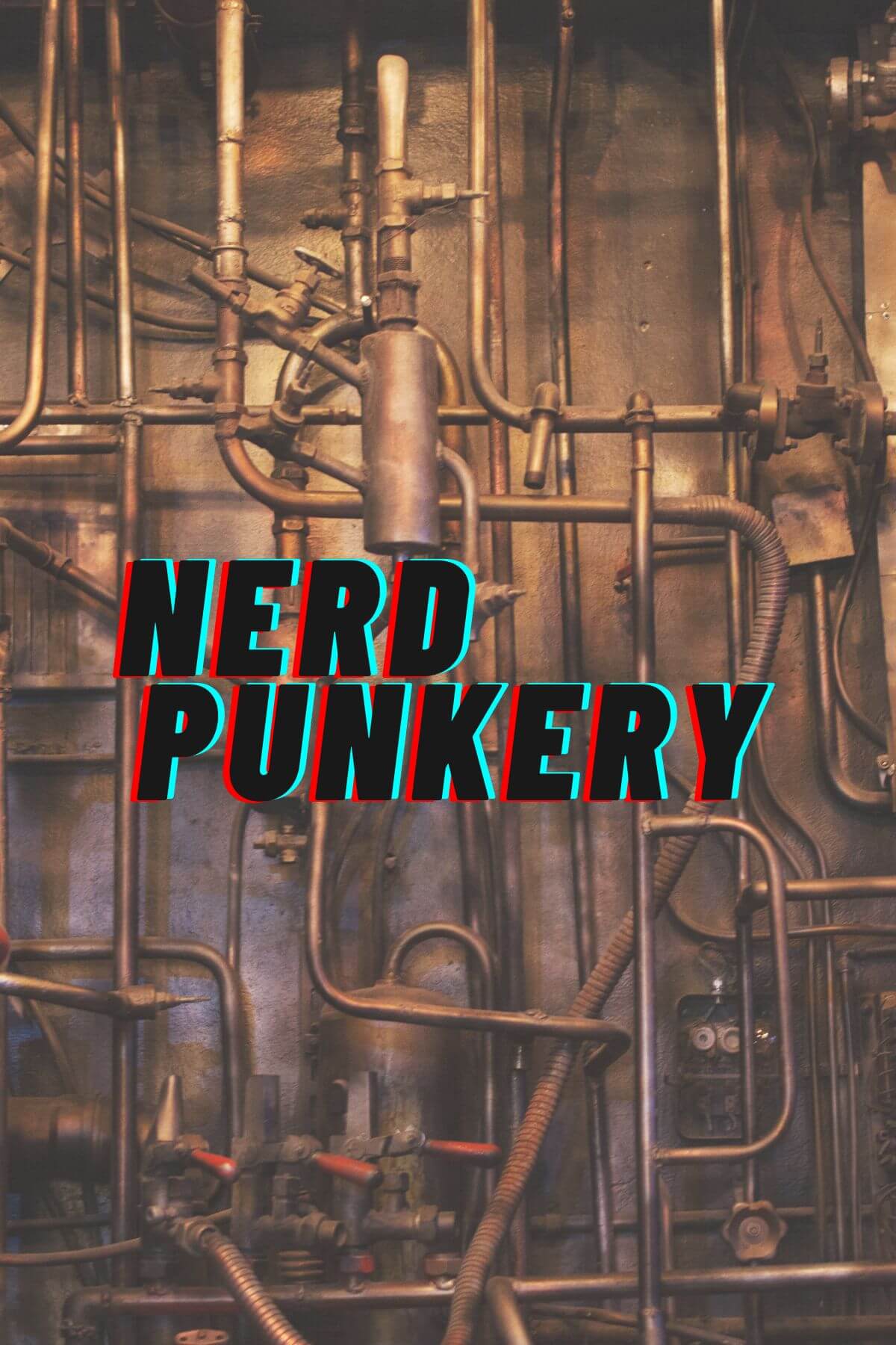 Nerd Punkery Logo in front of pipes