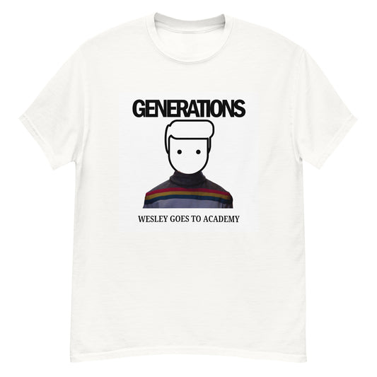 White - Generations - Wesley Goes to Academy T-Shirt